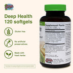 Herbs Etc. Deep Health - Daily Use Adaptogen Supplement - Aids Immune Health & Energy - with Reishi Mushroom - 120 Softgels (120 Servings)