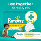 Pampers Baby Wipes, Sensitive, Water Based Wipe, Clinically Proven, Hypoallergenic, and Unscented for Babies, 672 Wipes Total (8 Flip-Top Packs) [Packaging May Vary]
