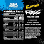 Mutant Mass | Weight Mass Gainer Protein Powder - high Calorie Protein Powder for Muscular Mass - Vanilla Ice Cream - 15 Pound