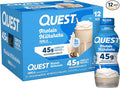 Quest Nutrition Vanilla Protein Shake, 45g Protein, 2g Sugar, 3g Net Carbs, Ready to Drink, Gluten Free, 12 Count