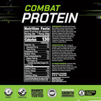 Muscle Pharm Combat Protein Powder, Horchata Flavor, Fuels Muscles for Productive Workouts, 5 Protein Sources Including Whey Protein Isolate & Egg Albumin, Gluten Free, 4 lb, 52 Servings
