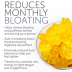 Bloating Relief for Women, Debloating for Women | Supports Period Bloat, Digestion & Water Weight Balance | Helps Before & During Your Cycle | 60 Vegan Gummies | Daily Digestive Support Supplement