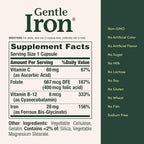 Nature’s Bounty Gentle Iron 28 mg Capsules with Vitamin C, Folic Acid, Vitamin B-12 Iron Supplement, Non-GMO, Gluten-Free, 90 Count