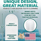 Premium Teeth Cleaning Wipes for Dogs & Cats - 50 Pcs - Pet Dental Care Finger Pads for Fresh Breath & Oral Hygiene - Embossed Pattern & Nano Plastic-Dotting to Remove Plaque & Tartar