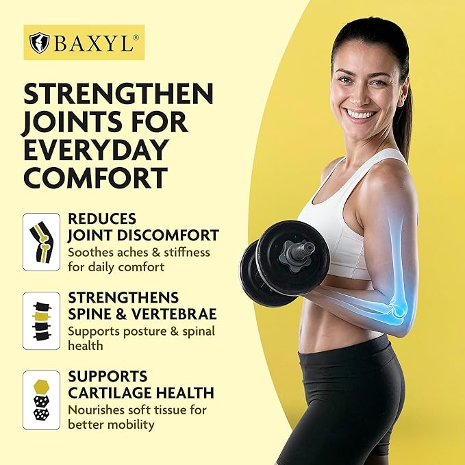 BAXYL Liquid Hyaluronic Acid Supplement - Natural Citric Acid, Potassium Sorbate Ingredients Formulated Flavorless Syrup - Provide Healthy Cartilage & Bone Formation - 3 Bottles of 6 Fl Oz