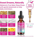 Pink Stork Baby Sleep Drops, Naturally Support Sleep Without Melatonin for Infants, Toddlers, and Kids, Aid Sleep with Chamomile and Magnesium, Baby Essentials for Bedtime, 1 oz, 30 Servings
