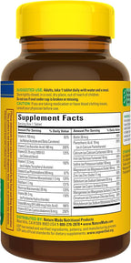 Nature Made Multivitamin Tablets with Iron, Multivitamin for Women and Men for Daily Nutritional Support, Nature Made Multi Vitamins for Adults, 130 Tablets, 130 Day Supply