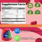 Magnesium Glycinate Gummies, Sugar Free Magnesium Supplement w/Ashwagandha, Zinc, Vegan Magnesium Glycinate Supplement for Adults - 120 Cherry Gummies