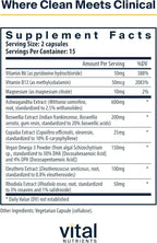 Vital Nutrients Cortisol Balance - Vegan Stress Relief Supplement - Cortisol Manager Supports Energy & Stress Levels - Ashwagandha & Magnesium for Relaxation - Gluten, Dairy, Soy Free - 30 Capsules