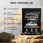 Shilajit Gummies | Shilajit Gold Gummies for Men & Women | Rich in Ashwagandha & Gokshura | Fulvic Acid & 85+ Trace Minerals | No Added Sugar | 100% Natural Organic, 80 Gummies
