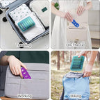 Weekly Pill Organizer 4 Times a Day, 7 Day Pill Box 4X, Portable for Travel Pill Case for Pills/Vitamin/Fish Oil/Medication/Supplements (4x7 Blue+Rainbow)