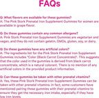 Pink Stork Prenatal Iron Supplement Gummies for Women - 20 mg with Vitamin C - Grape Chewable for Deficiency, Energy, & Blood Builder - 60 Gummy Chews