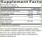 Bronson L-Lysine Defense Immune Support Complex 1500 MG L-Lysine Plus Olive Leaf, Garlic, Vitamin C and Zinc - Non-GMO, 90 Vegetarian Capsules