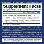 BodyHealth PerfectAmino Powder - BCAA and EAA Powder for Pre and Post Workout - Amino Acid Energy Drink for Men and Women to Support Lean Muscle and Recovery - Lemon Lime - 30 Servings