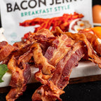 Breakfast Style Bacon Jerky, 14g Protein Per Bag, Tender & Easy to Chew Fully Cooked Bacon, USA Made, High Protein Carnivore Snacks (2 Bags)