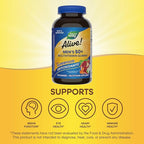 Nature's Way Alive! Men’s 50+ Daily Gummy Multivitamins, Supports Healthy Brain, Eyes, Heart*, B-Vitamins, Gluten-Free, Fruit Flavored, 150 Gummies (Packaging May Vary), (Pack of 2)