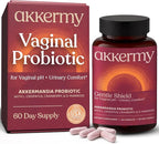Vaginal Probiotics for Women with Akkermansia, L. Crispatus, Cranberry Pills, & D-Mannose - Supports Vaginal pH Balance for Women, UTI Support & BV Prevention - 60 Day Supply | USA Made
