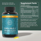 Primal Harvest Omega 3 Fish Oil Supplements, 30 Servings Soft Gels Capsules w/ 1000mg EPA + DHA Supplements, No Fishy Burps Non-GMO Omega 3 Fatty Acid