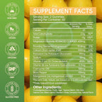 Magnesium Glycinate Gummies 600mg, Chewable Magnesium Supplements for Adults, Men and Women, Vitamin D, B6 and CoQ10, Potassium Magnesium Gummy for Sleep, Relaxation, Brain & Muscle, 120 Gummies