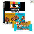 KIND Mini Snack Bars Variety Pack, Gluten Free, Low Sugar, Low Calorie Snacks, Salted Caramel Dark Chocolate Nut, Dark Chocolate Almond Coconut, 20 Count
