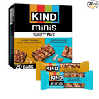 KIND Mini Snack Bars Variety Pack, Gluten Free, Low Sugar, Low Calorie Snacks, Salted Caramel Dark Chocolate Nut, Dark Chocolate Almond Coconut, 20 Count