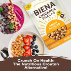 BIENA Chickpea Snacks - Crunchy Roasted Chickpeas - High Fiber Protein Snacks for Adults and Kids - 4-Pack, 5 Ounce Bags - Honey Roasted
