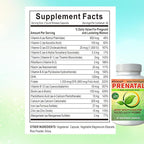 Prenatal Vitamins for Women | Postnatal | Vegan, Halal Gelatin Free | with Folate, Iron & Biotin | Supports Pregnancy, Postpartum Energy & Hair Health, 90 Capsules