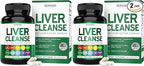Liver Cleanse Detox & Repair (27 in 1 Formula - Milk Thistle, Dandelion Root, Turmeric, Artichoke Extract & More) - Detox Cleanse Supplement, Liver Support for Adults, Vegan - 60 Capsules (Pack of 2)