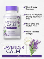 Carlyle Lavender Pills | 80 mg | 120 Softgel Capsules | Calm & Non-Drowsy Formula | Non-GMO & Gluten Free Supplement