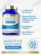 Carlyle Digestive Enzymes | with Probiotics & Prebiotics | 180 Capsules | Non-GMO and Gluten Free Supplement for Men & Women