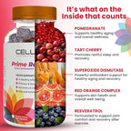 Cellev8 Prime Recovery Joint & Muscle Recovery Gummies - 60 Count - Antioxidant Cellular Health, Daily Energy, Wellness, Supplements with SOD, Tart Cherry - NSF Sport Formula, Raspberry Flavor