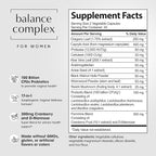 Balance Complex 17-in-1 Vaginal Health 100 Billion Probiotics for Women pH Balance with Cranberry & D-Mannose | Promote Urinary Tract Health for Vaginal Odor & Vaginal Flora, 60 Capsules