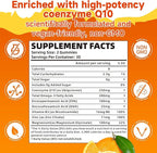 CoQ10 Gummies 250mg, Plus Omega-3, Vitamin B3 & Zinc, Magnesium - High Absorption Coenzyme Q10 Supplements for Heart Health, Cellular Energy, & Antioxidant Support, 60 Count