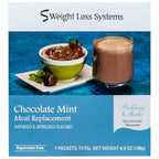 Weight Loss Systems Chocolate Mint Protein Pudding & Shake Mix | 15g Protein, 100 Calories | Low Carb, Low Fat, Aspartame Free | 7 Single-Serve Packets