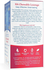 Hyalogic Hyaluronic Acid Chewable Lozenge - Chewable Tablets for Joints, Skin Care & Eyes – Vegan, Sugar-Free and Berry Favored Hyaluronic Acid Supplements (60 Count)