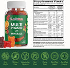 YumVs Kids Multivitamin Gummies - Fruit Flavored Chewable Children's Multivitamin - Kids Vitamins Multivitamin Gummy with 12 Minerals & Vitamins A C D3 E B6 B12 (120 Count (Pack of 1))