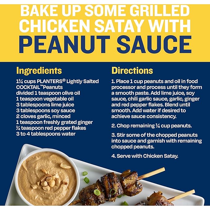 PLANTERS Dry Roasted Peanuts, Plant-Based Protein, Lightly Salted, Peanut Snack, 16 Oz Jar (Pack of 2)