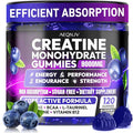 Creatine Gummies Monohydrate Complex for Men & Women, 9000MG Creatine Pre-Workout Supplement Enhance Muscle Strength Recovery Cognitive Health & Memory, 120 Gummies Sugar Free Vegan Non-GMO