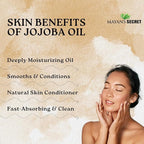 Pure Carrier and Essential Oils for Skin Care, Hair, Body Moisturizer for Face-Anti Aging Skin Care (Jojoba Oil Organic, 4oz)