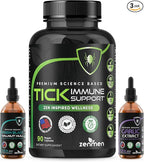 Zenmen Tick Defense Lite Method - Post Contact Protocol - 1 Tick Immune Support + 1 Garlic Tincture + 1 Green Black Walnut Tincture