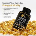 Cocó March N.M.D Vitamin D3+K2 10,000 IU - High Potency Supplement for Women & Men, Immune Support, Bone & Joint Health - Gluten-Free, Non-GMO, 4 Month Supply, 250 mcg D3, 180 mcg of Vitamin K2