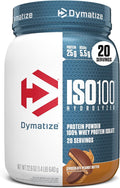 Dymatize ISO100 Whey Protein Powder Isolate, Chocolate Peanut Butter, 25g of Protein, 20 Servings, 5.5g BCAAs, Less Than 120 Cal., Gluten Free, 1g Fat, 1g Sugar, 2g Carb