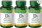 Nature's Bounty Bounty D-1000 IU Dietary Supplement Rapid Release Liquid Softgels 350 ea (Pack of 3)