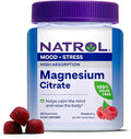Natrol Magnesium Citrate, High Absorption Magnesium Supplement for Mood and Stress, Helps Calm The Mind and Relax The Body, 60 Raspberry-Flavored Gummies, Up to a 30 Day Supply