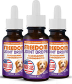 Pup Labs Freedom Joint Drops - Dog Joint Support Supplement with Human-Grade Ingredients - No Fillers, Preservatives, Additives, or Artificial Ingredients, 3 30 ml Droppers