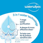 WaterWipes Sensitive+ Newborn & Baby Wipes, 3-In-1 Cleans, Cares, Protects, 99.9% Water, Unscented & Hypoallergenic, 180 Count (3 Packs)