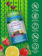 Nature's Truth Stress Relief Gummies for Adults | with Gaba, L Theanine, and Lemon Balm | Lemon Strawberry Flavor | Non-GMO & Gluten Free Supplement