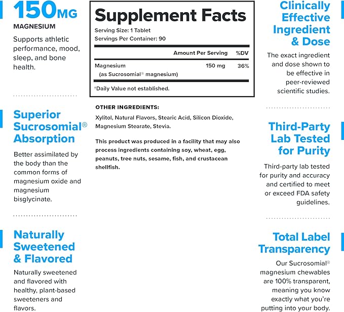 Legion Sucrosomial Magnesium Supplements - High Absorption Magnesium Supplement for Women & Men - Magnesium Mineral Supplements to Help Boost Athletic Performance - 90 Serving Mixed Berry