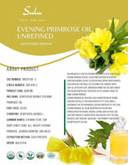 Evening Primrose Oil-USDA Organic Cold Pressed Unrefined Virgin (8 oz)