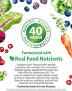 Rainbow Light Prenatal + Multivitamin for Women | 180 Vegan Caplets | Essential Nutrition for Mom & Baby | Real Food Nutrients, Digestive Enzymes, & Probiotics
